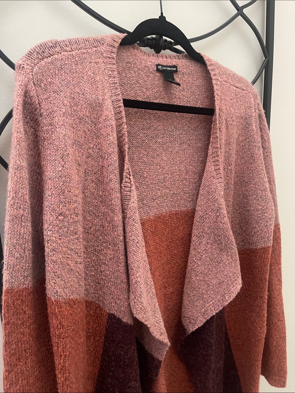 Colorblock Open-Front Cardigan - Picture 3 of 4